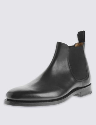 Leather Pull On Welted Chelsea Boots